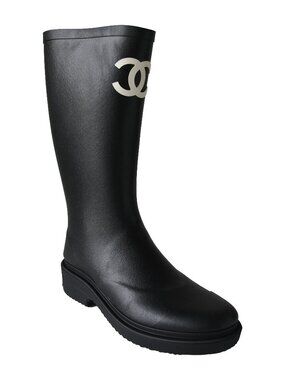 Chanel Calfskin High Boots Black